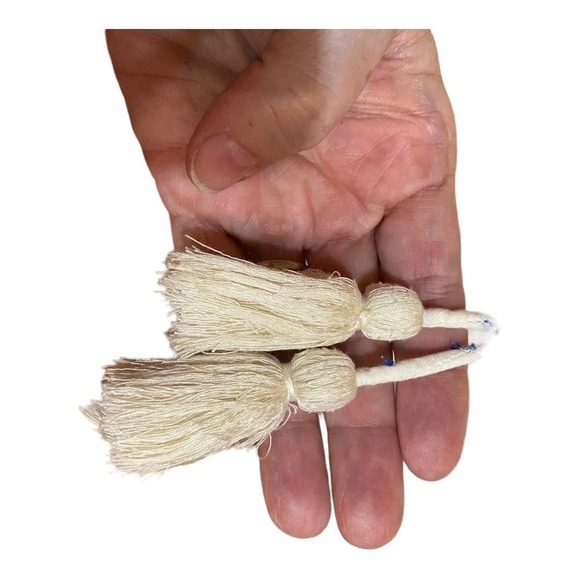 Zara trf Collection Shift Dress Ecru Blue Swiss Dot Size M - Picture 5 of 14